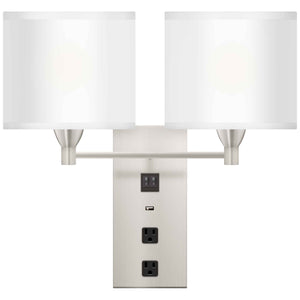 Double Wall Nightstand Lamp - CORDED - 40219