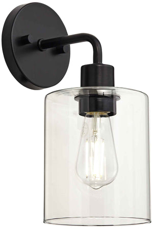 Decorative Sconce @ Kitchen Sink + 1 Bedroom Mirror - WL-12"H Metal/Glass LED Socket Hardwired - 40846