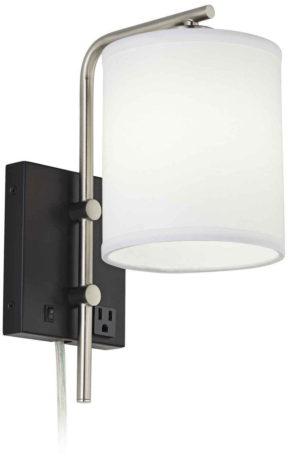 Single Wall Nightstand Lamp – CORDED HB with bulbs - 40263