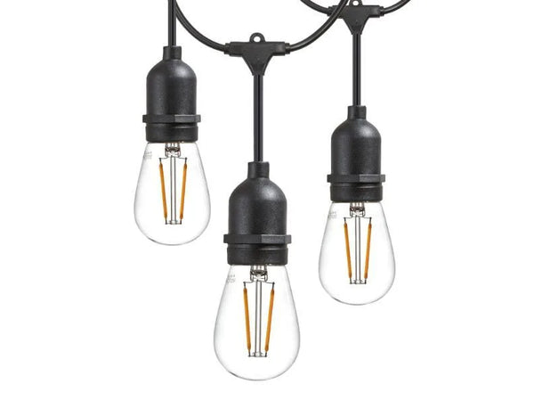 PAT-400 - Patio Lights - 18 Bulb 48 Ft Outdoor LED String Light (Clear)