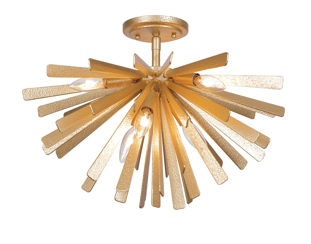 Confluence - 6Lt Semi Flush Amber