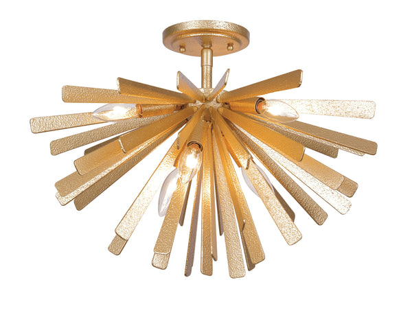 Confluence - 6Lt Semi Flush Amber