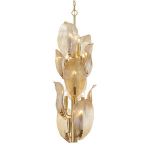 Orchid - 10 Light Pendant Closed Amber