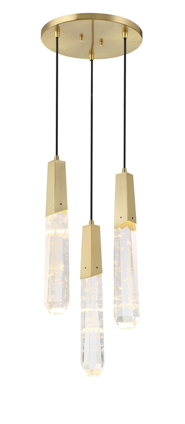 Drifting Droplets - 3 Lt LED Pan Pendant - P1284-859-L