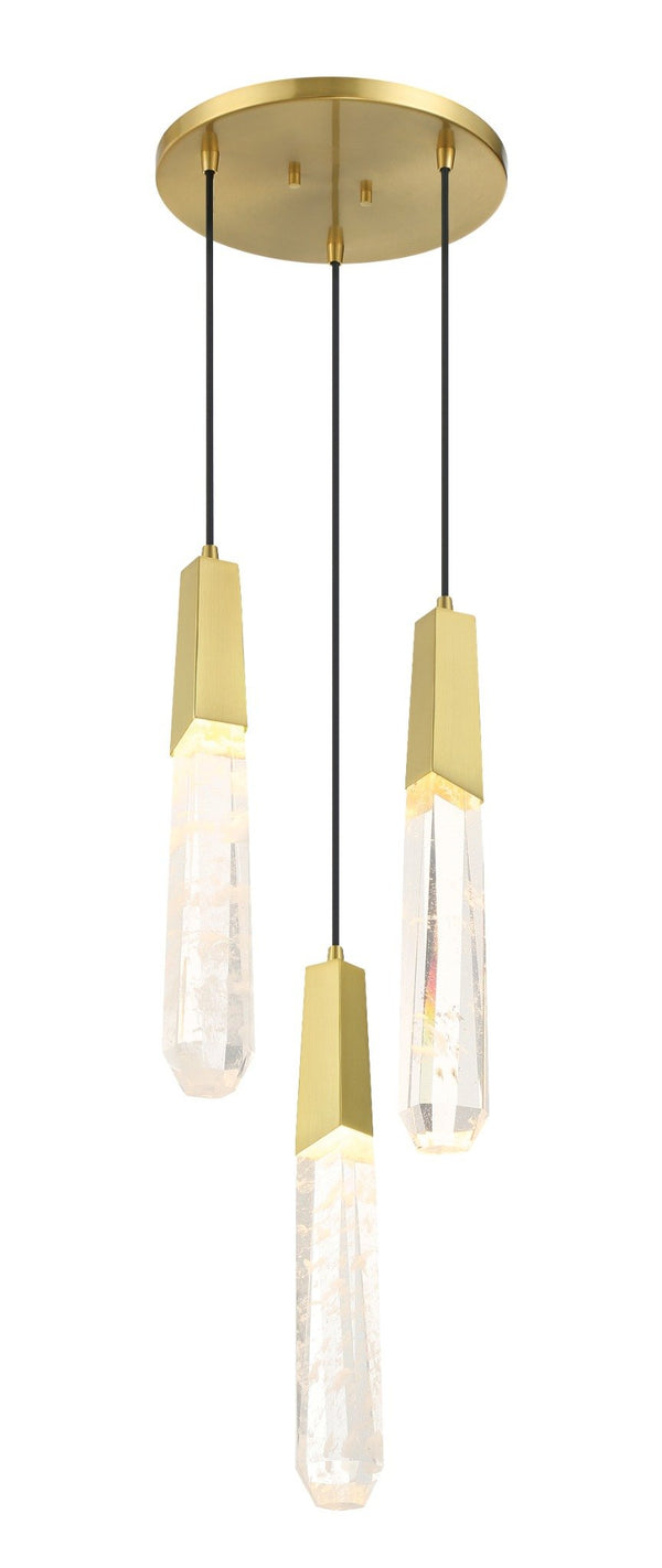 Drifting Droplets - 3 Lt LED Pan Pendant - P1284-859-L
