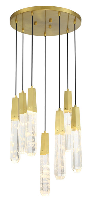 Drifting Droplets - 7 Lt LED Pan Pendant - P1287-859-L