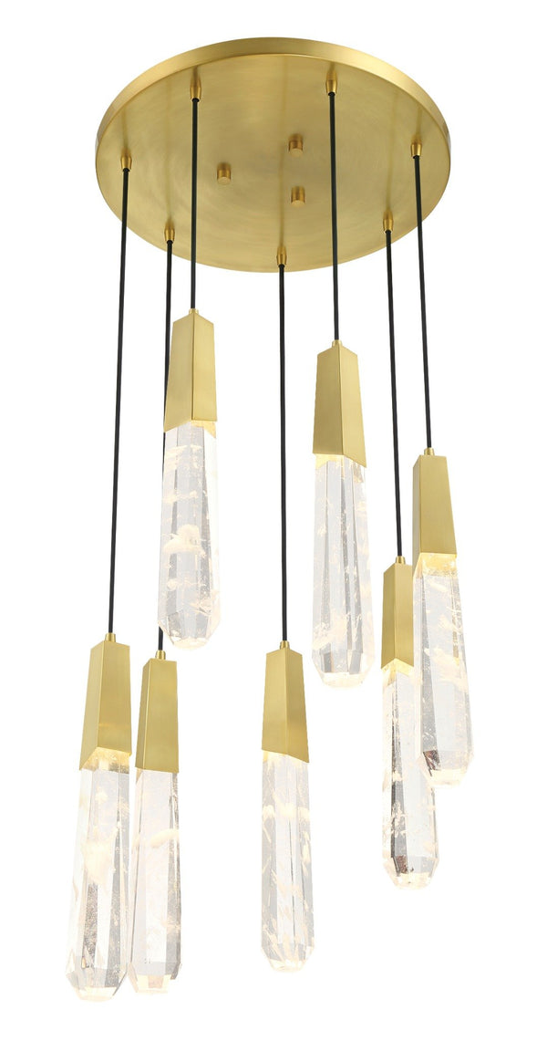 Drifting Droplets - 7 Lt LED Pan Pendant - P1287-859-L