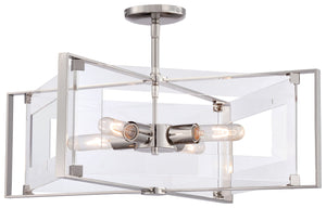 Crystal Clear - 4 Light Semi Flush - P1403-613