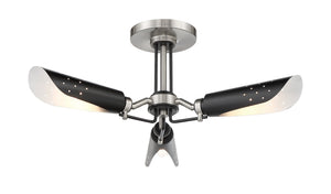Turbine - 3 Light Semi Flush - P1693-691