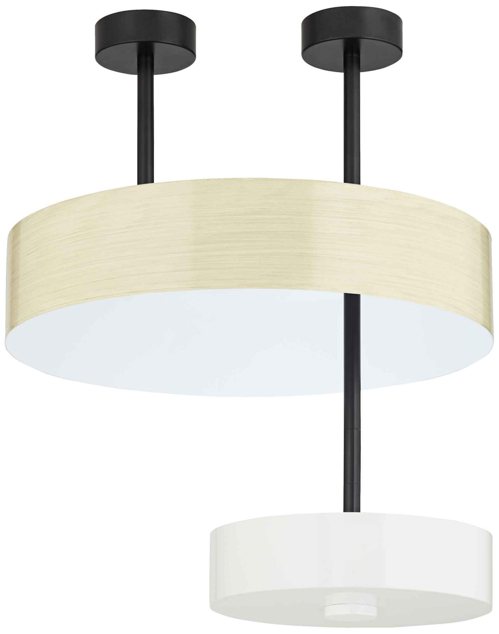Communal Metal Table Pendant Dbl Shade 28" Dia - 40202