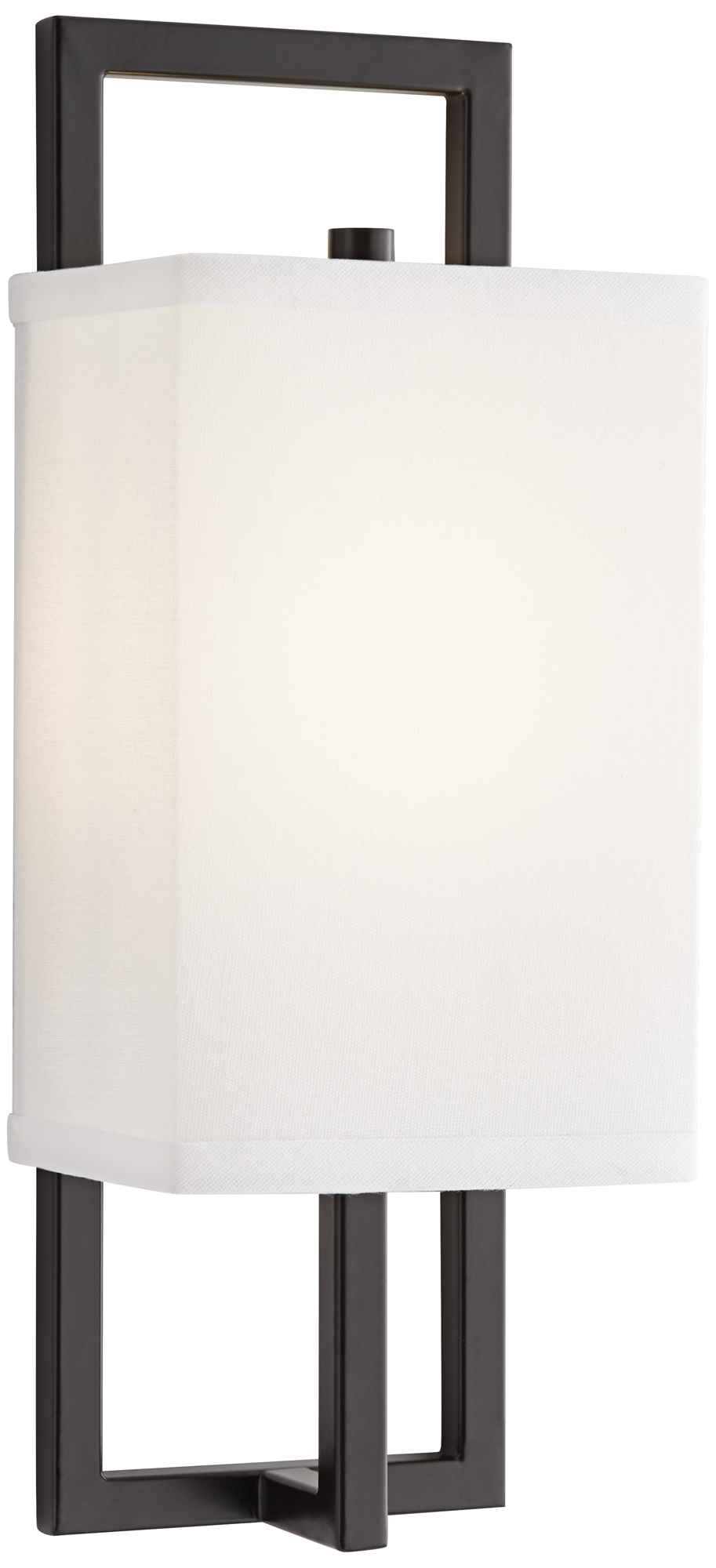 Wall Sconce - Med Base -  Linen Shade - 40255