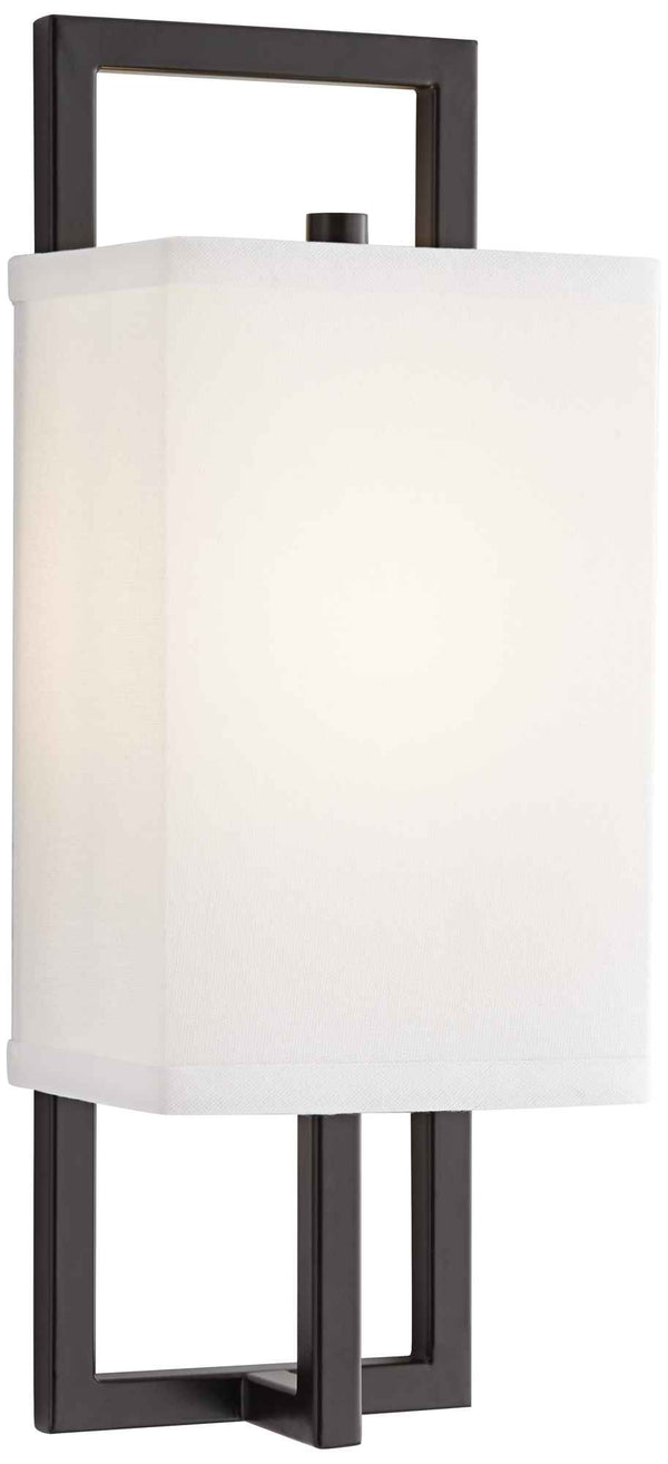 Wall Sconce - Med Base -  Linen Shade - 40255