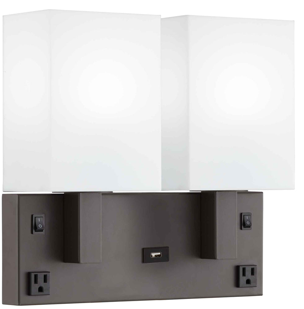 Double Wall Nightstand Lamp - CORDED - 40248
