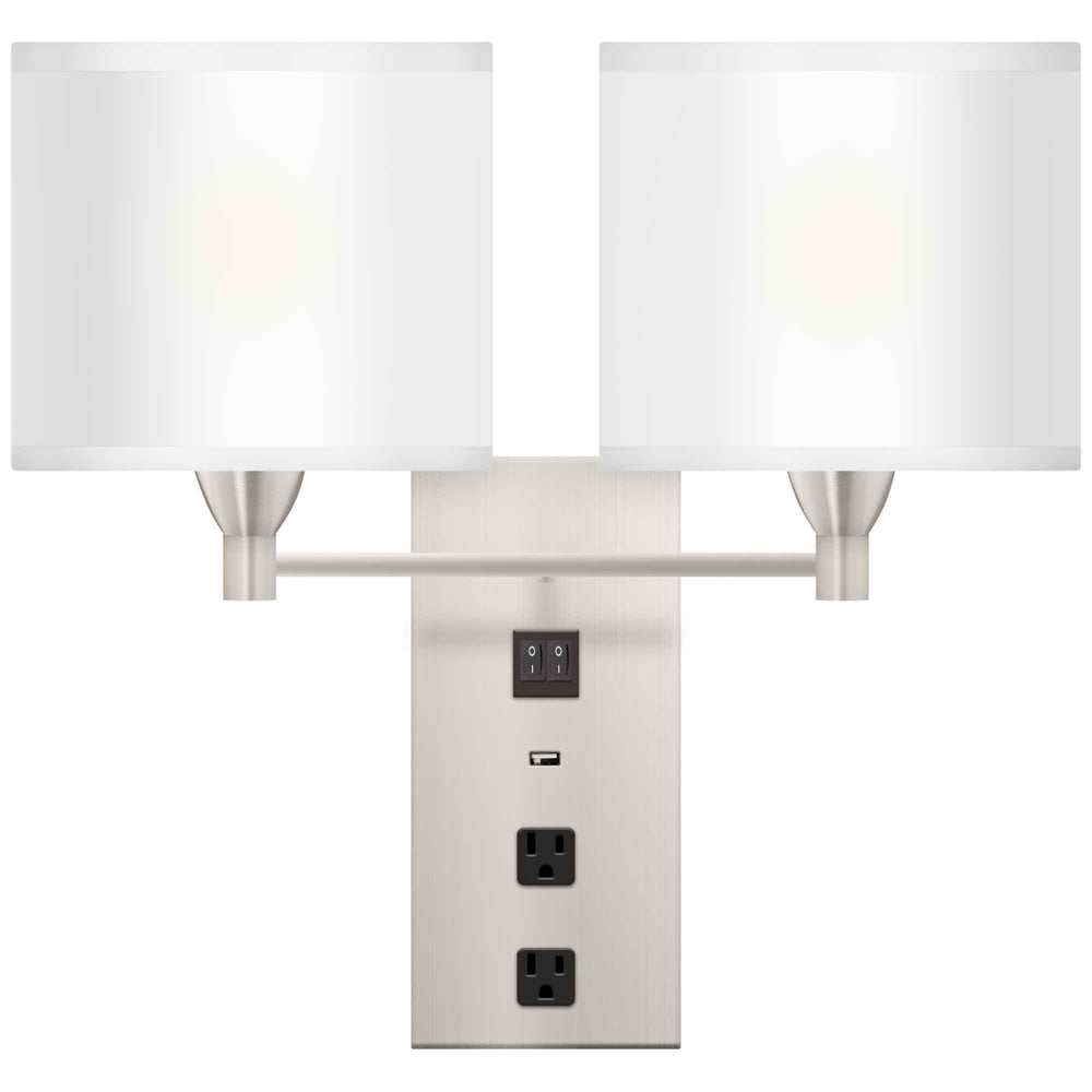 Double Wall Nightstand Lamp - CORDED - 40219