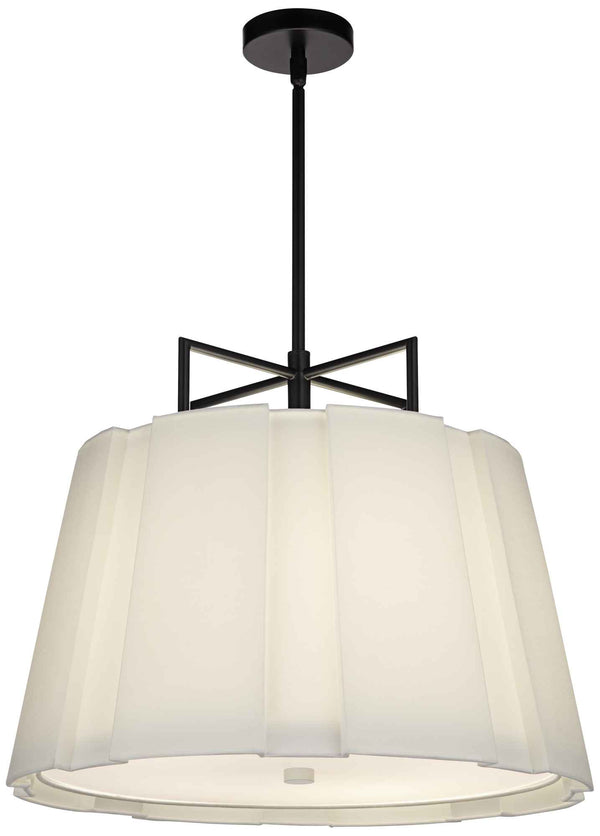 Communal Table Pendant White Linen W/Diffuser 24" - 40201