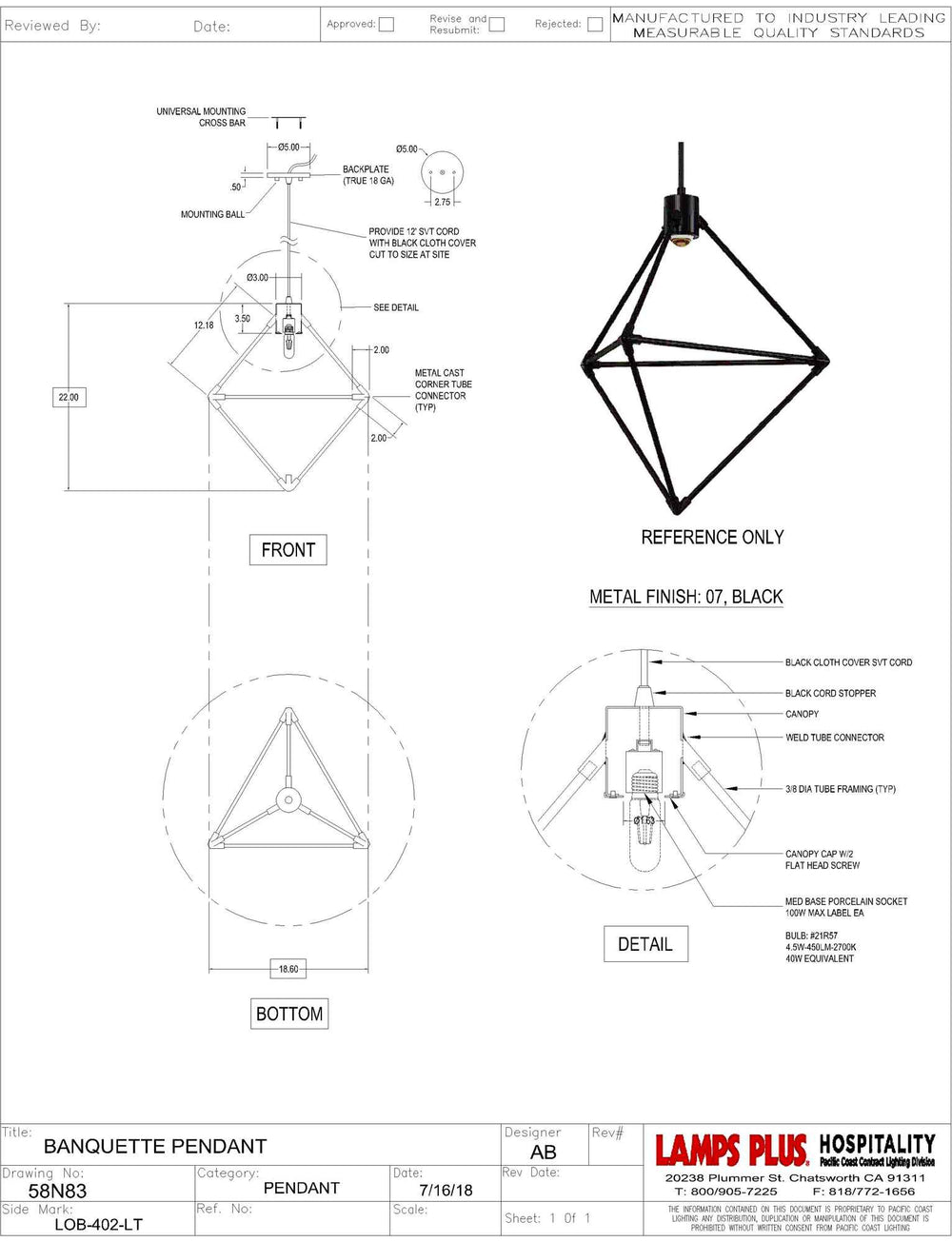 Pendant 34" - 40335