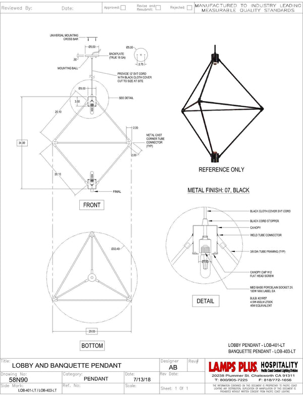 Pendant 34" - 40334