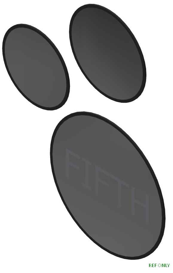 Mirror - 3PC Black - Fifth Floor - 40403