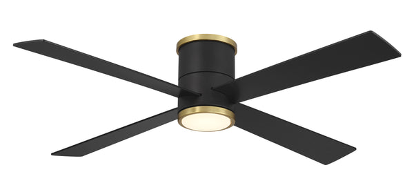 Falco Flush - 54" Led Flush Mount Ceiling Fan - F797L-CL/SBR
