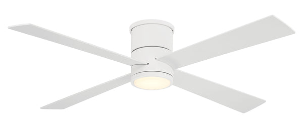 Falco Flush - 54" Led Flush Mount Ceiling Fan - F797L-WHF