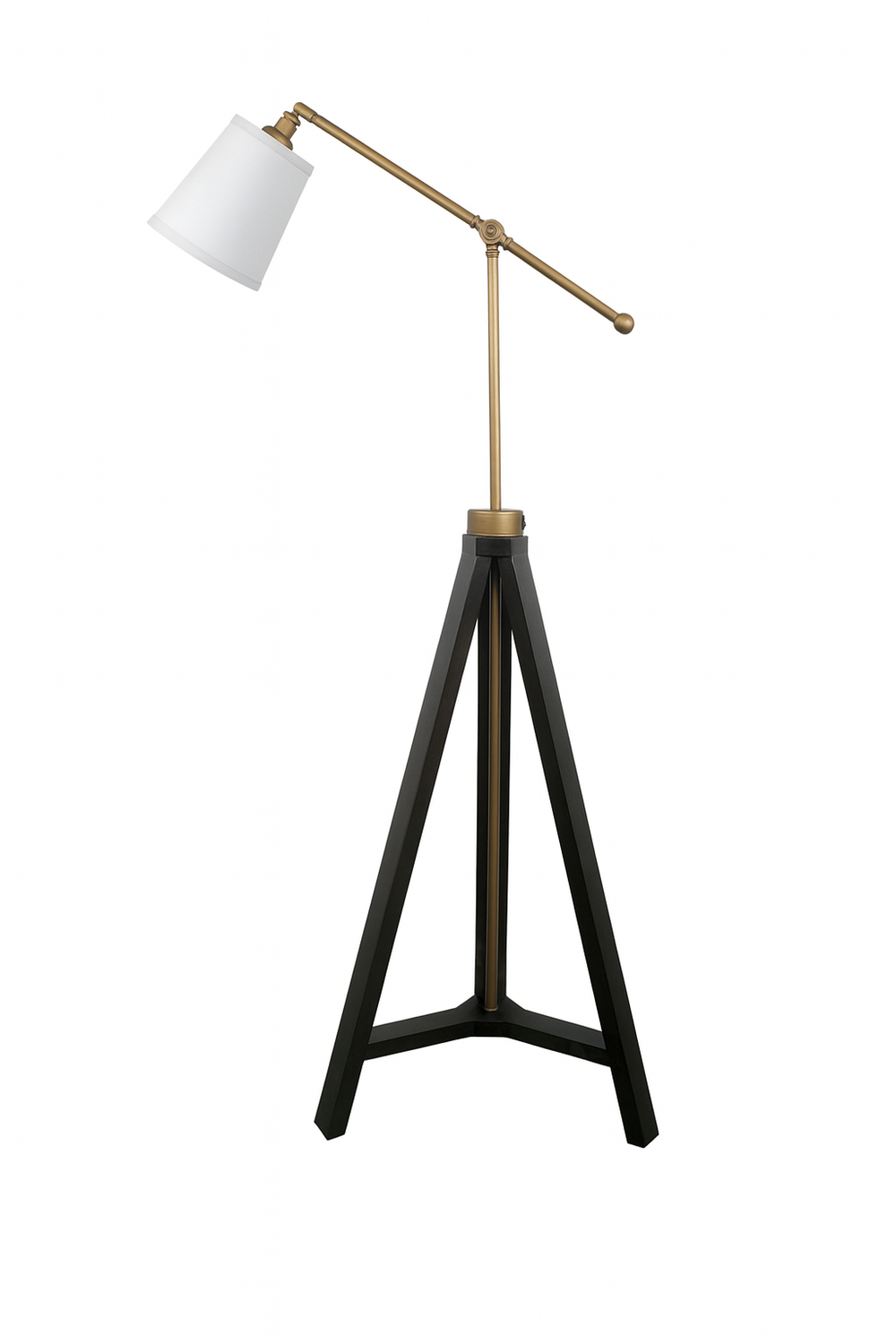 LBY-406.3 - Floor Lamp - Linen Shade - Med Base