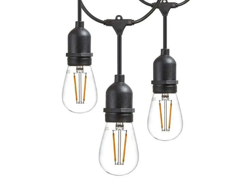 PAT-400 - Patio Lights - 18 Bulb 48 Ft Outdoor LED String Light (Clear)