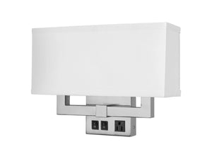 X-401 - Double Wall Lamp W/ 2 Outlets