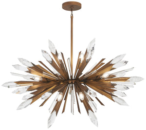 Elsa - 12Lt Pendant Painted Gold