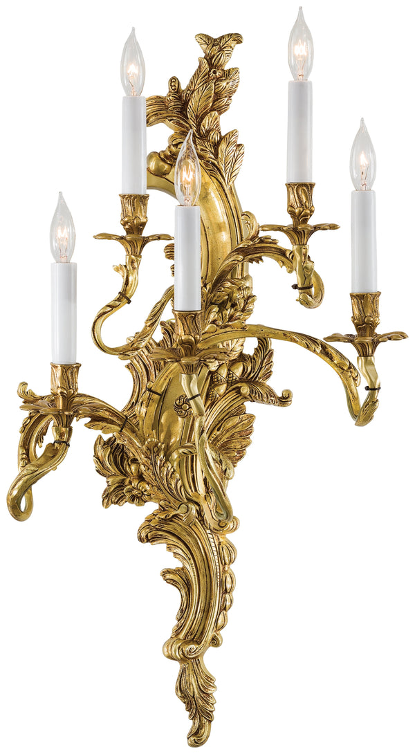 5 Light Wall Sconce Left
