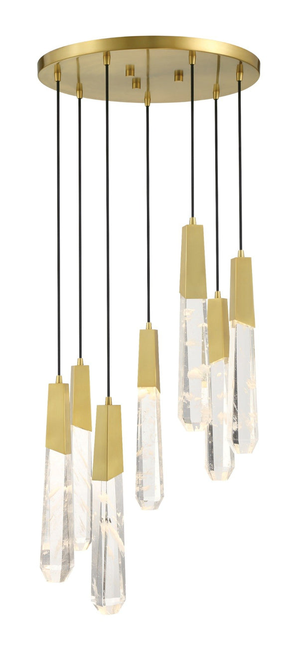 Drifting Droplets - 7 Lt LED Pan Pendant - P1287-859-L