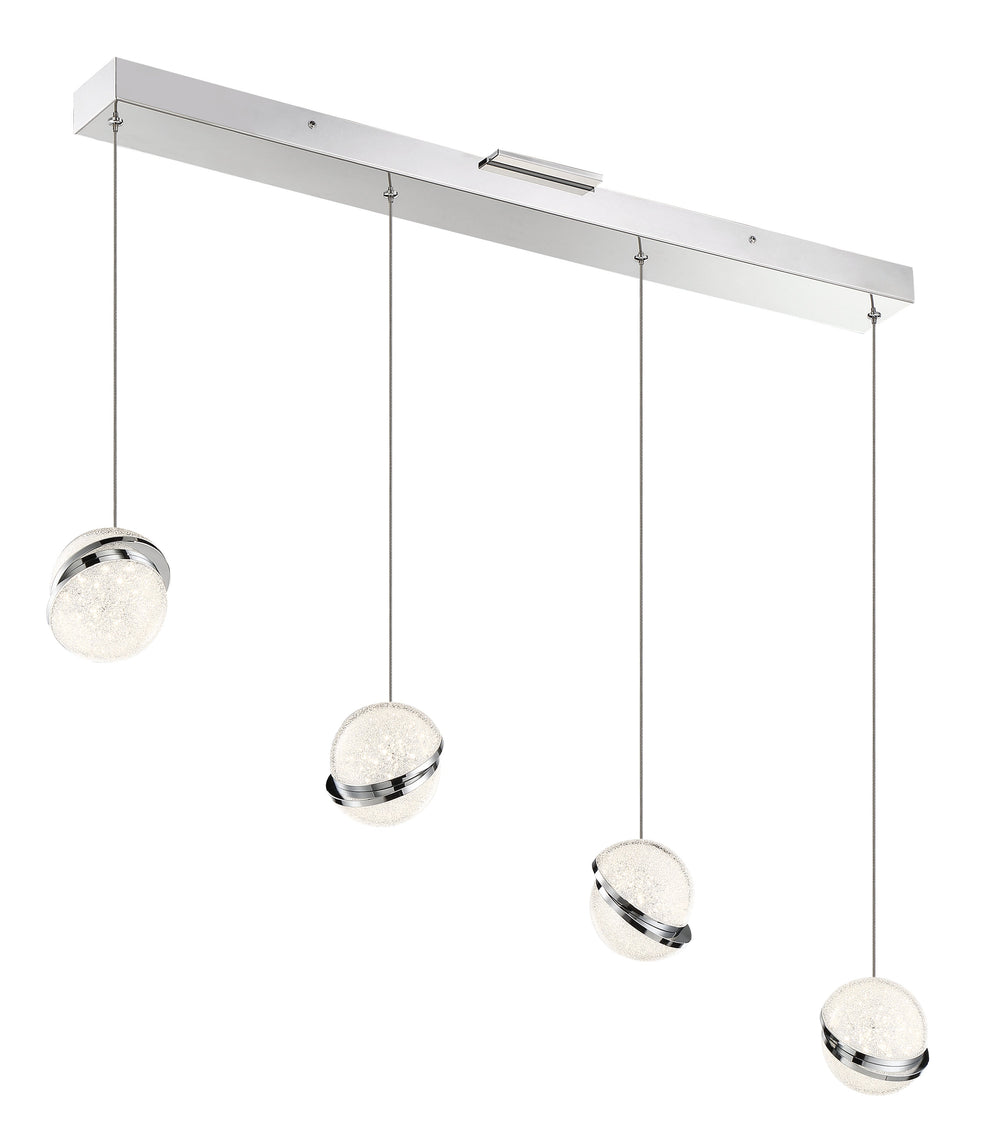 Silver Slice - 4 Light LED Pendant - P1444-077-L