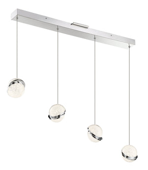 Silver Slice - 4 Light LED Pendant - P1444-077-L