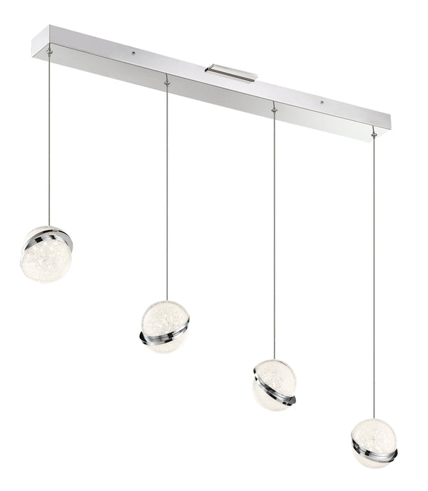 Silver Slice - 4 Light LED Pendant - P1444-077-L