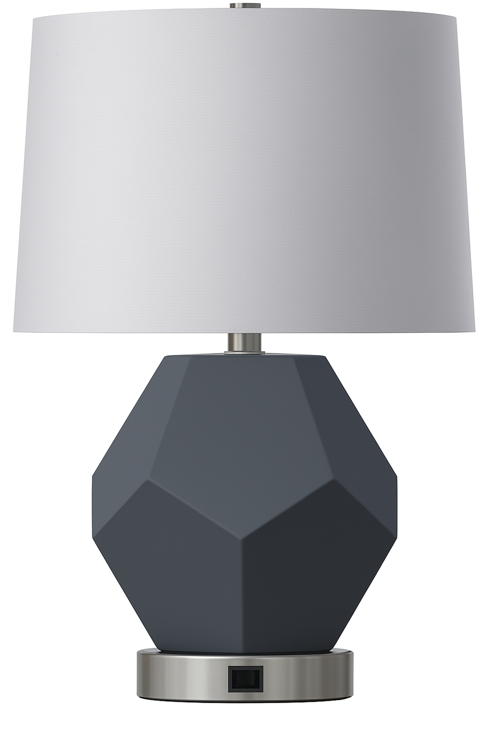 X-401.2 - Desk Lamp - Linen Shade - Med Base