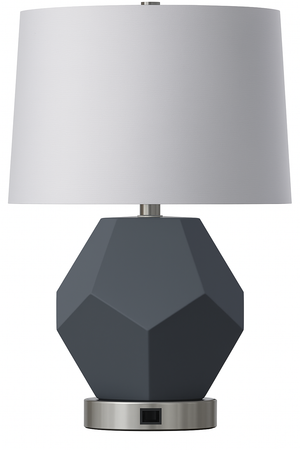 X-401.2 - Desk Lamp - Linen Shade - Med Base