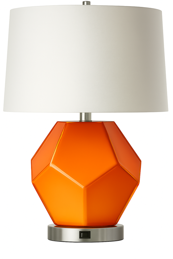X-401.3 - Desk Lamp - Linen Shade - Med Base