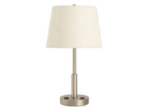 X-402 - Double Nightstand Lamp, Tapered Shade
