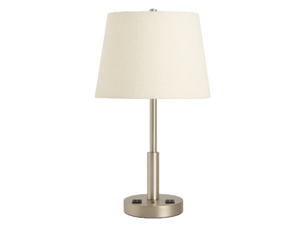 X-402 - Double Nightstand Lamp, Tapered Shade